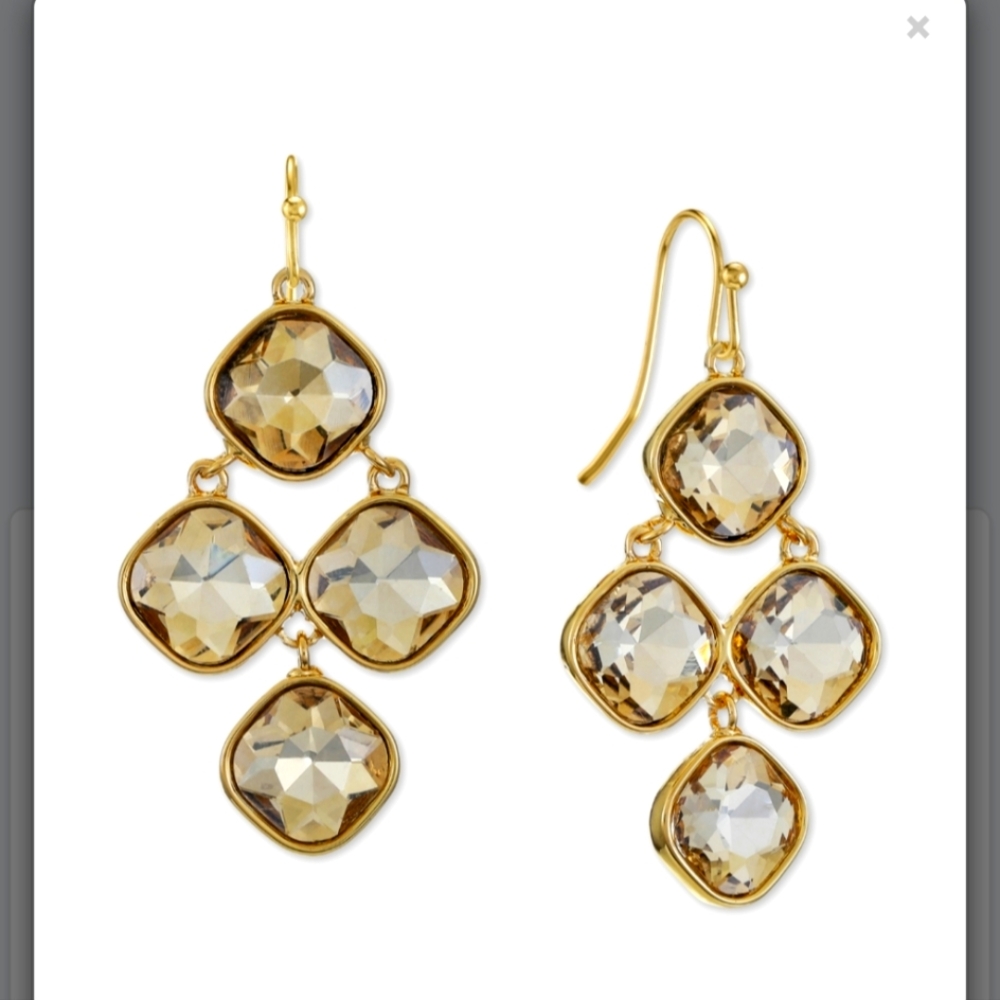 NWT Style & Co Chandelier Stone Drop Earrings